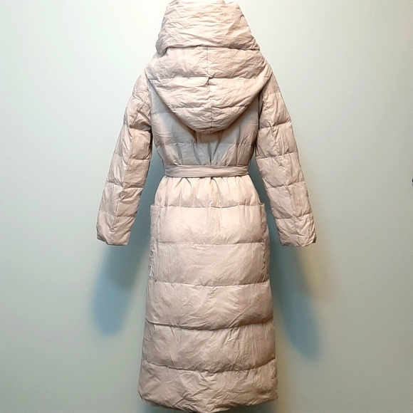 🅱️🅾️G🅾️ White duck down 90% long jacket with hood - Picture 2 of 9